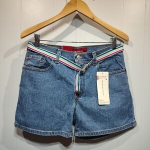 Levi’s‎ Low Stretch Denim Shorts Size 9 Junior Blue Jean Belt Red Label